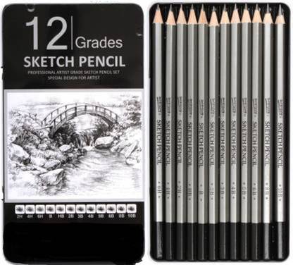 CHROME Artist 12 Grade Quality Fine Art Drawing & Sketching Pencil