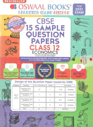 Oswaal Books Cbse 15 Sample Question Papers ( Class - 12 ) Economics ...