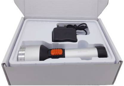 AKR 20 W Laser Rechargeable LED Torch, Rechargeable Torch Light Led, Torch Light High Power Long Distance, Torch Light Rechargeable, Torch Light, Torches For Home, Camping Torchlight Torch (SILVER : Rechargeable) Torch