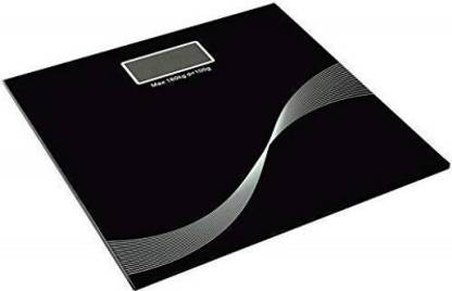 Riddhi Enterprise Riddhi 6 mm Automatic Personal Digital Weight Machine With Large LCD Display and 4 Sensor Technology For Accurate Weight Measurement Weighing Scale (Black) Weighing Scale