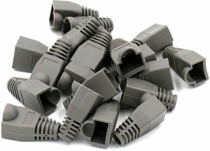 ATEKT Cat5E Cat6 Rj45 Plugs Ethernet Network Cable Strain Relief Socket Boots Caps RJ-45 Connector Silicone Cap (Pack of 100) rj45 cap cover Wire Connector