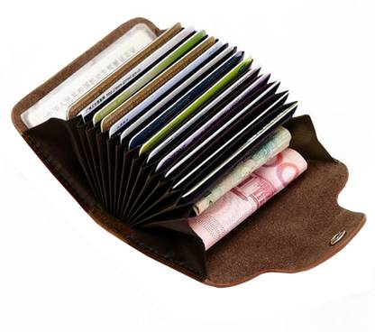 ABYS Genuine Leather 10 Card Holder