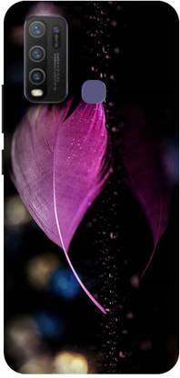 MD CASES ZONE Back Cover for Vivo Y30 Bokeh Feather Leaf Pattern printed back cover