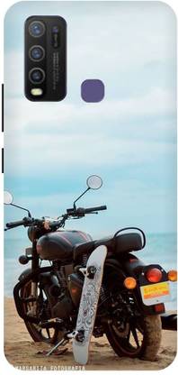 Zaplab Back Cover for Vivo Y30, Vivo 1938 Classic Royal enfield,Bullet Bike Printed Back Cover