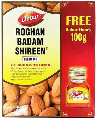 Dabur Badam Roghan Tail (With 100g Honey) for Strong and Healthy Hairs Hair Oil