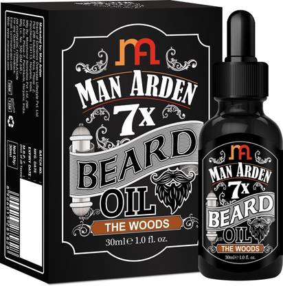 Man Arden 7X Beard Oil (The Woods) - 7 Premium Oils Blend Supports Beard Growth & Nourishment 30ml Hair Oil