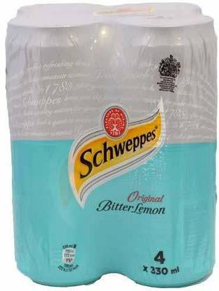 Schweppes Bitter Lemon Can 330ml, Pack of 4 Cans (Imported Product) Can