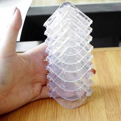 TAG ON Table Edge Corner Protector Clear Flexible Rubber Pack of 8