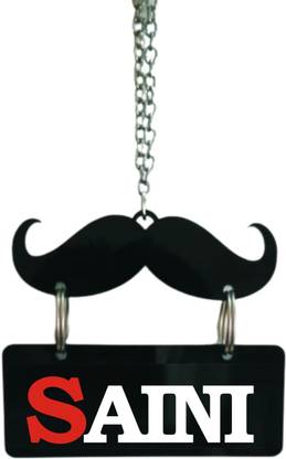 Ridivansh Creations Acrylic Car Hanging SAINI Both Side Car Hanging Ornament