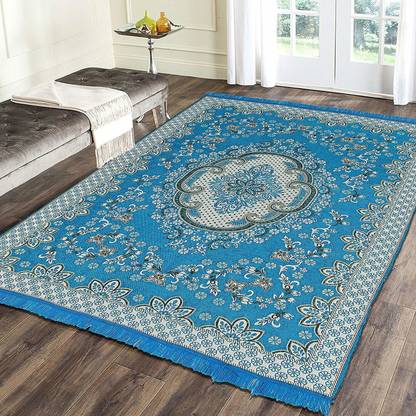 Sparrow world Blue, Light Blue Chenille Runner