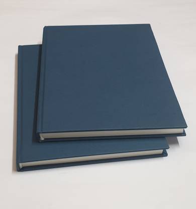 INNAXA Hardbound Diary Pack of 2 (Blue) A5 Notebook Blank 128 Pages