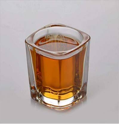 zinble (Pack of 12) Square Shape | 70 ml | Party Shot Glass | Transparent | Wine | Tequila | Vodka | Rum | Gin | Champagne | Flute | Brandy | Juice | Scotch | Great for Whisky Brandy Vodka and Tequila | Set of 12 Glass Set Shot Glass