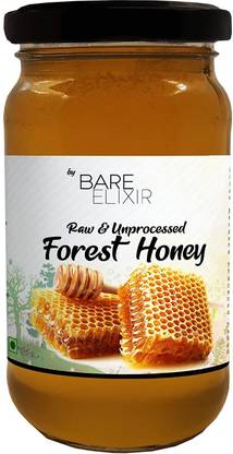 Bare Elixir Organic Forest Honey Raw Unprocessed Unfiltered Unpasteurized Pure Natural Original Honey - for Weight Loss, Cough & Digestive Problems