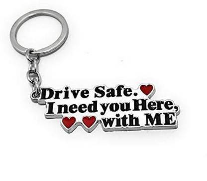 FLAMBE Drive Safe Handsome Engraved Keychain Keyring for Husband Boyfriend Gift Key Chain Key Chain