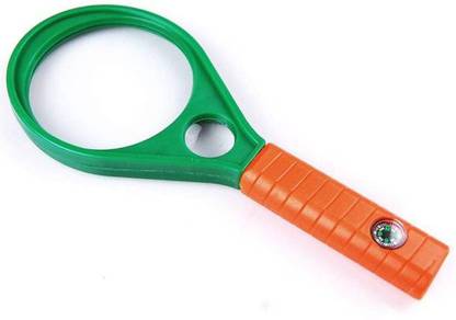 Visionplast Hand-Held Optical Grade Magnifying Glass with Compass (90mm) 10x magnifier