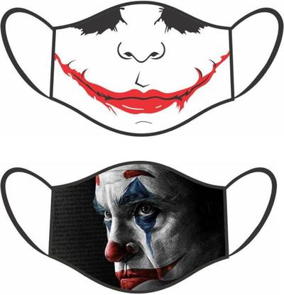 design wise Digital Print Joker Smile With Joker Washable Face Mask for Boys and Girls Cloth Mask