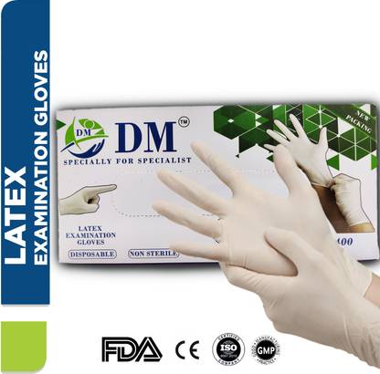 DM SPECIALLY FOR SPECIALIST - Food Grade Latex Examination Gloves Water Proof Home Cleaning Gloves, Industrial White Rubber Gloves (Best Price, 100 % Quality & Quantity Guaranteed) Latex Surgical Gloves