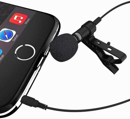 shivay enterprise ESSELKAY_ Dynamic Lapel Collar Mic Voice Recording Filter Microphone, Digital Noise Cancellation Clip Collar Mic Condenser for Singing, YouTube, Smartphones (1.5 Meter Long Wire) Collar Mic