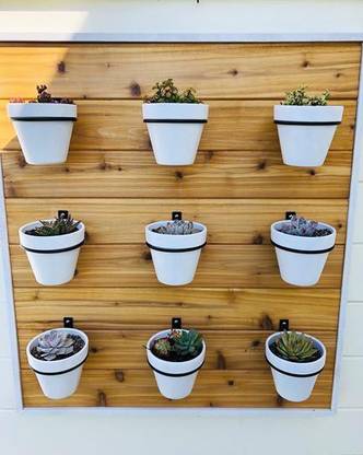 SHIYON Black Iron Universal Wall Mounted Planter Stand ,Bracket Hanging, Flower Pot Holder Rings Hook Wire Trellis (Set Of 12 Pcs) Plant Container Set
