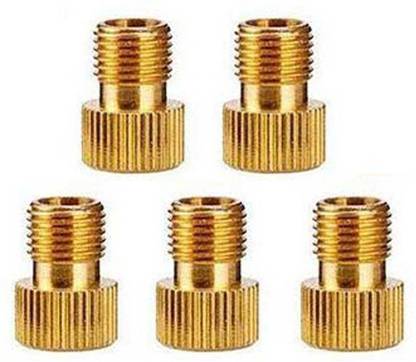 Schrodinger 30053 Bicycle Cycle Presta to Schrader Tyre Tube Valve Adaptor Brass 5pcs Ball, Car, Bicycle, Motorcycle Pump