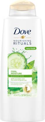 DOVE Nourishing Rituals Cool Moisture Shampoo,cucumber and green tea