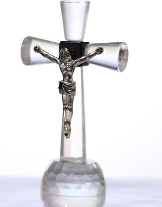 Lilone Decorative Christian Cross Showpiece, Religious Gift Item for Home Decor, Living Room, Hall Decorative Showpiece  -  12.7 cm
