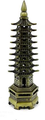 Plus Value Feng Shui Education Pagoda Metal Tower For Students Education, Memory & Studies Decorative Showpiece  -  15 cm