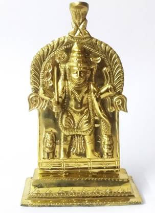 AMKL Brass Veerbhadra Murti Decorative Showpiece  -  15 cm