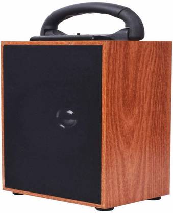 GEETAK ST-XBASS-401 Wooden Wireless Bluetooth Portable Speaker with HD Sound and Bass Support Mobile Phone Stand, USB, TF Card, FM Radio, Owl-Shaped Speakers for Camping, Biking, Partying, Travel with Handle 20 W Bluetooth Soundbar