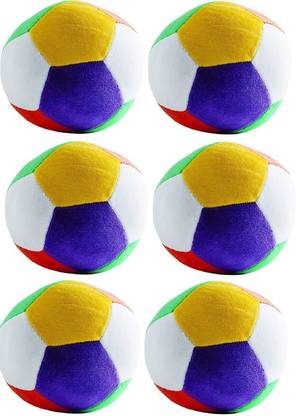 ReneReit Stuffed Soft Toy Plush Ball for Kids Babies Small Set of 6  - 6 cm