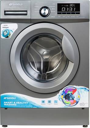 Sansui 9 kg Fully Automatic Front Load Washing Machine with In-built Heater Grey
