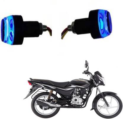BRPEARl Bike Handle Bar LED Turn Signal Indicators Dual Color Bulb (Blue/White) For Bajaj Platina 100 DTS-i Bike Handlebar Weights