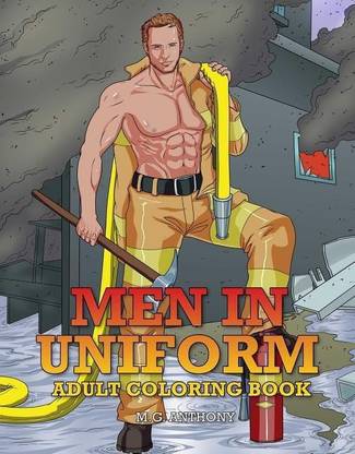 Men in Uniform Adult Coloring Book