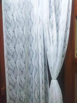 Spangle Homes 153 cm (5 ft) Net Transparent Window Curtain (Pack Of 2)