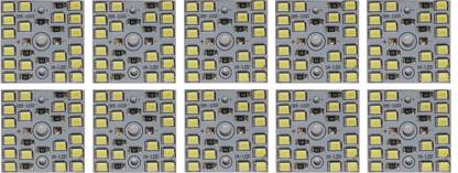 Onas 10 Pcs 12 Volt DC 9 watt Direct on Board Led Bulb Raw Materials White Color Light Electronic Hobby Kit