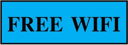 VVWV FREE WIFI SIGN STICKER Emergency Sign