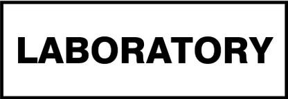 VVWV LABORATORY SIGN STICKER Emergency Sign