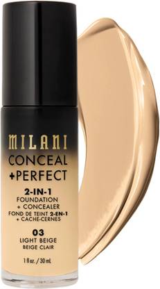 MILANI Conceal + Perfect 2-in-1 Foundation + Concealer - Light Beige Foundation