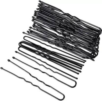 MYYNTI 30 pcs Curved U Shape For Bun juda Bobby Hairpin, Clips Barrette Styling Tools Accessories for Girls & Women Hair Pin (Black) Hair Pin