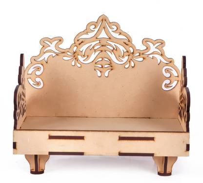 Rudrakshachemicals Wooden God Stand, Best Craft Singhasan, Small Temple for Pooja Room, Mandir for Home, Office, Shop/Singhasan/Sofa for Laddu Gopal Ji Decorative Wooden Singhasan Solid Wood Home Temple (Height: 20.3, DIY(Do-It-Yourself)) Engineered Wood Home Temple