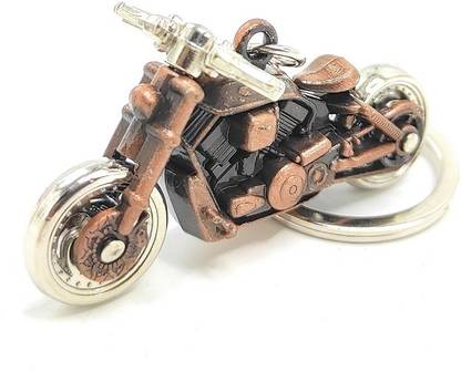 Jdp Novelty Bike Metal Keychain with Rotating Wheels and Movable Handlebar. Key Chain