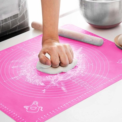Cookie Sheet with Measurements Orange, 30 x 40 cm Pie Crust LED EAGLE Silicone Non-Stick Pastry Mat for Pastry Rolling Dough Rolling