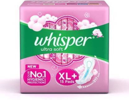 व्हिस्पर Ultra Soft XL Plus+15 Wings Sanitary Pad Sanitary Pad सैनिटरी पैड