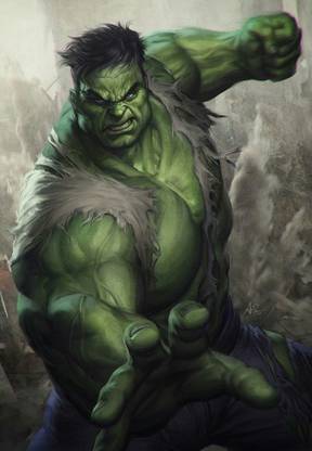 anshul internet point 45.72 cm HULK Self Adhesive Sticker