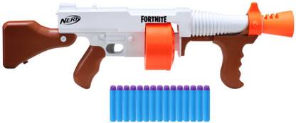 Nerf Fortnite DG Dart Blaster, 15-Dart Rotating Drum, Pump Action, 15 Official Darts, Inspired by Blaster Used in Fortnite Video Game Guns & Darts