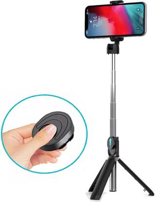 Blue Birds Best Buy Foldable Handheld Selfie Stick 3 In 1 Bluetooth Extendable Selfie Stick Tripod with Remote Shutter Mobile Phone Stand/Holder Tripod, Tripod Kit
