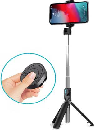 POZUB HIGH QUALITY XT002 WIRELESS SELFIE STICK MULTI-FUNCTION WIRELESS BLUETOOTH SELFIE STAND BLUETOOTH SELFI STICK AND REMOTE SELFI STAND SELFIE STICK SHORT VEIDO MAKER STAND STAND MOBILE HOLDER STAND REMOTE CONTROL VIDEO STAND SLR,DSLR STAND CSC WITH REMOTE TRIPOD STAND MOBILE PHOTO SHOOT AND MONOPODS AND WIRELESS SELFI STAND Tripod, Tripod Ball Head, Tripod Kit