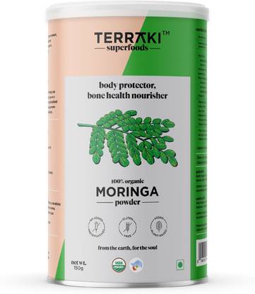 Terraki Superfoods USDA Certified Organic Moringa Powder | Gluten Free, Zero Added Preservatives