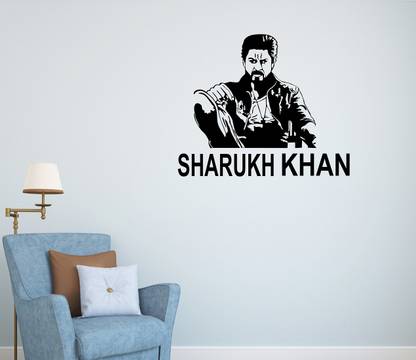 WALLDECORS 60.96 cm ACTOR SHARUKHAN IMAGE Self Adhesive Sticker
