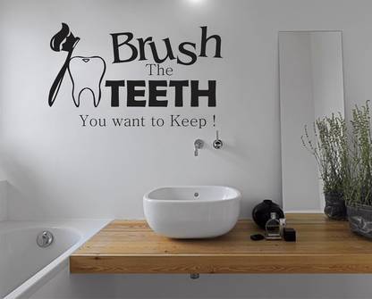 TRIDENT 80 cm Brush The Teeth Removable Sticker